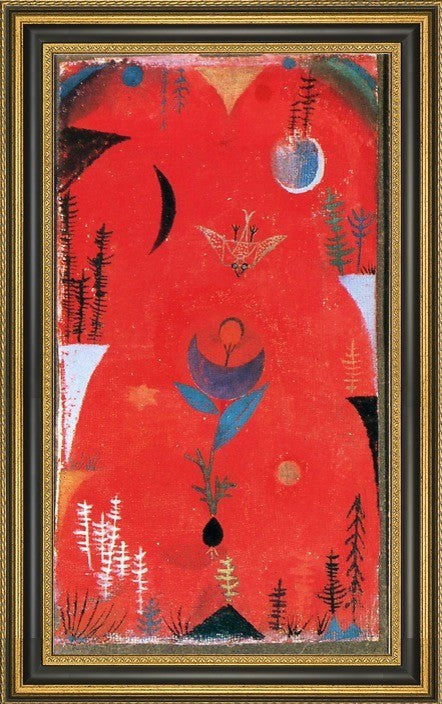 Paul Klee Flower Myth - 15" x 30" Framed Premium Canvas Print
