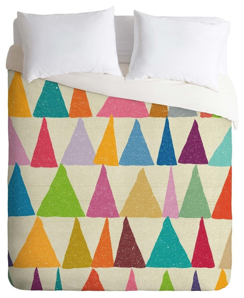 Deny Designs Nick Nelson Analogous Shapes In Bloom Duvet Cover - Lightweight