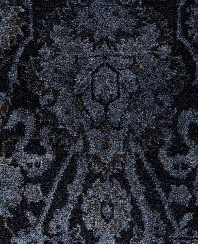 Overdyed One-of-a-Kind Hand-Knotted Area Rug Gray, 2' 7" x 18' 2"