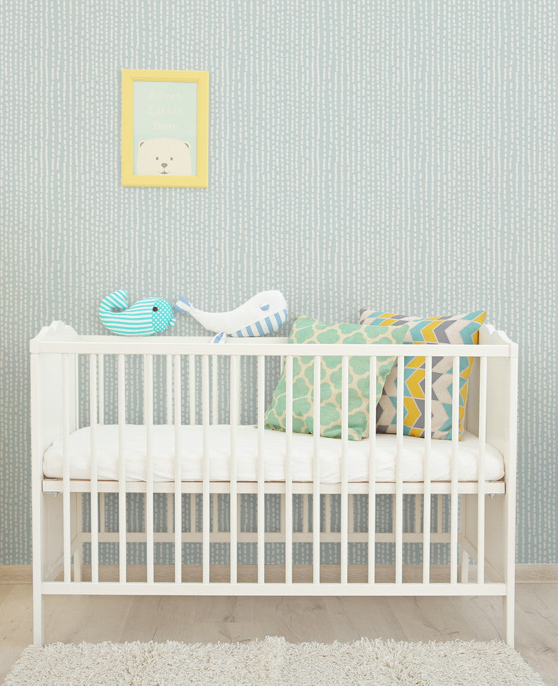 Line Art Peel and Stick Vinyl Wallpaper, Blue, 24"w X 60"h