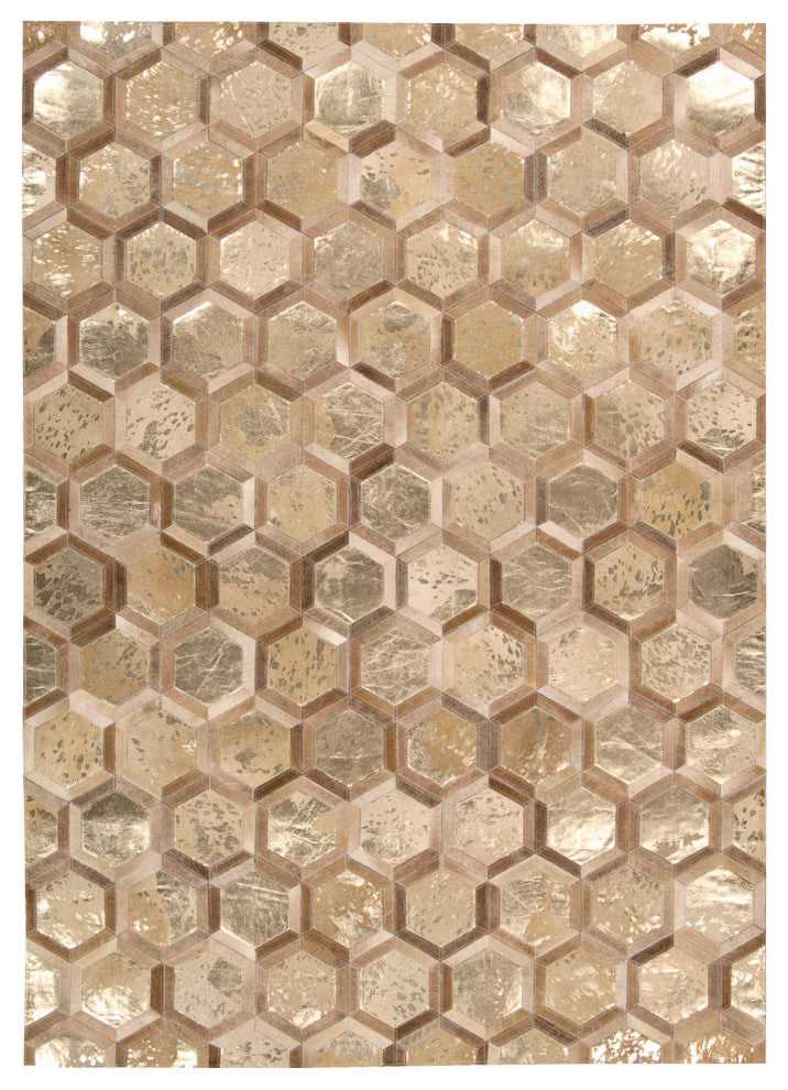 Michael Amini City Chic 8' x 10' Amber Gold Modern Indoor Rug