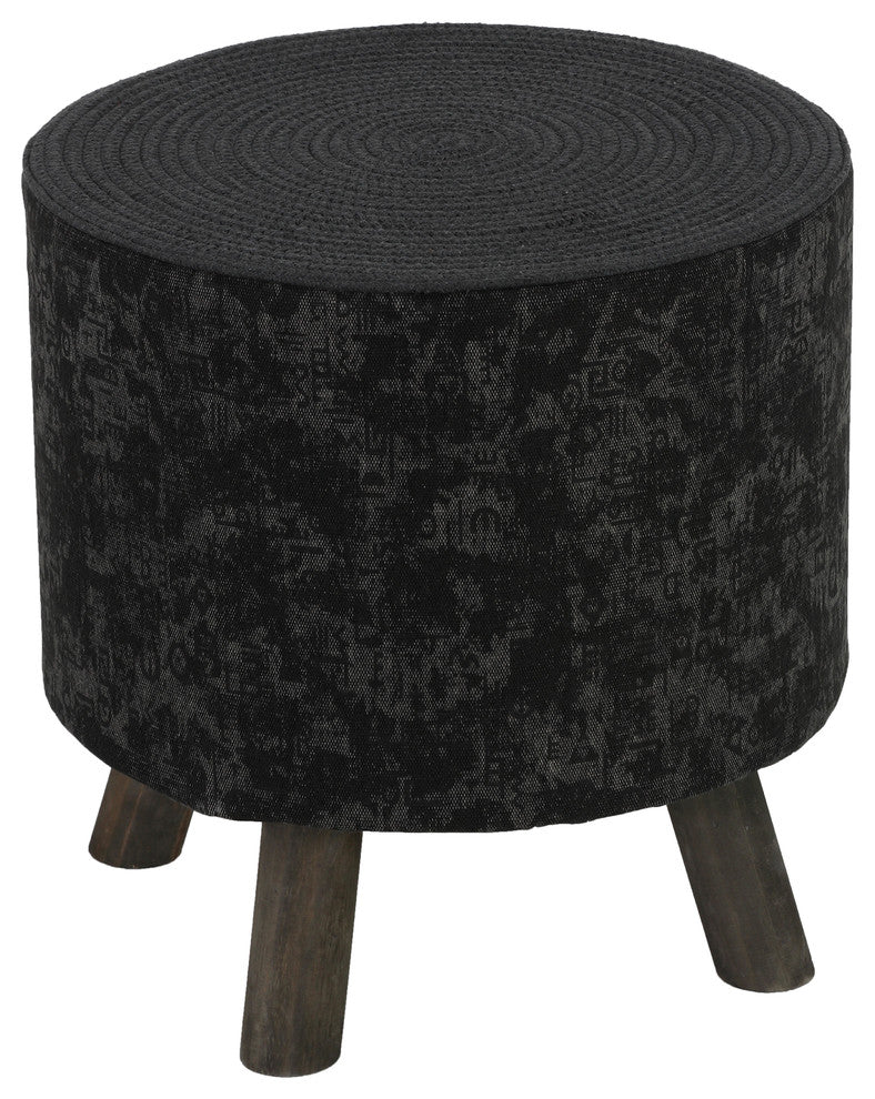 Cortesi Home Oakdale Accent Chair With Removable Cotton Cover, Dark Grey