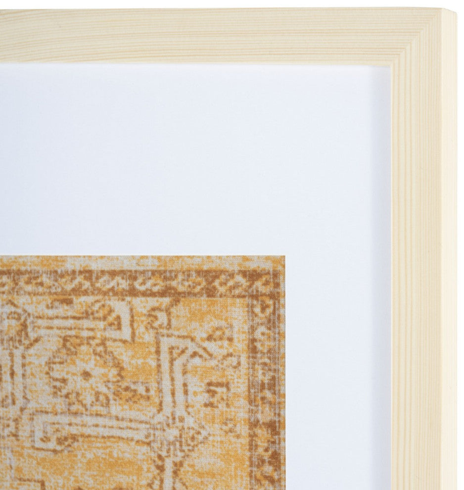 Safavieh Renaldi 25" Gold Framed Textile Wall Art