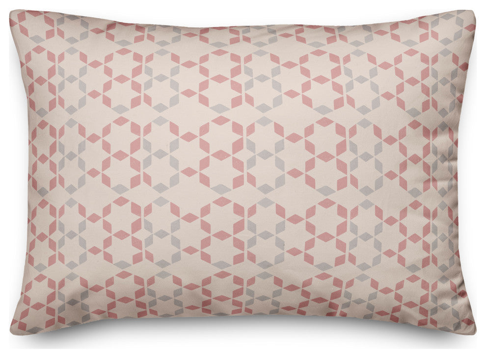 Blush Diamond Pattern 14x20 Spun Poly Pillow