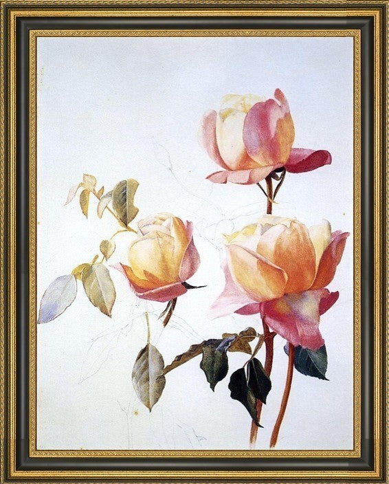 Henry Roderick Newman Florentine Roses Framed Premium Canvas Print, 18"x24"
