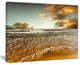 "Brown Tinged Beach and Cloudy Sky" Seashore Canvas Wall Art, 40"x30"