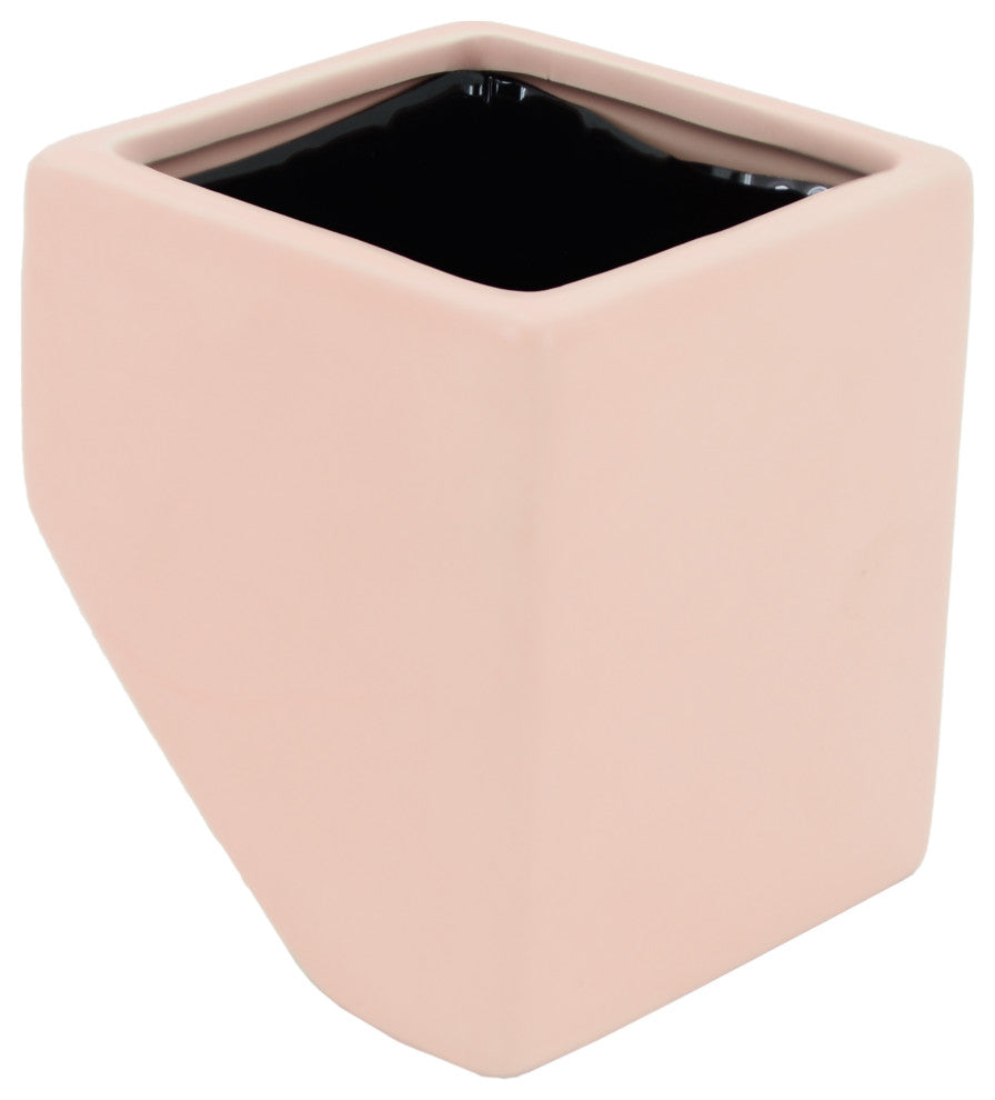 Arcadia Garden Products Large Cube Wall Planter, Coral