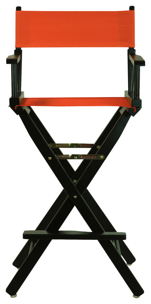 030" Director's Chair Black Frame-Orange Canvas