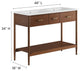Zaire 48" Double Sink Bathroom Vanity - Walnut White