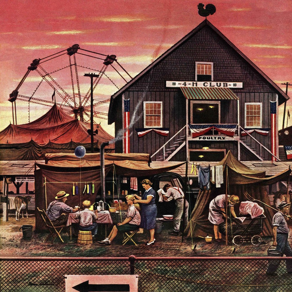 "Four-H Fair" Painting Print on Canvas by Stevan Dohanos