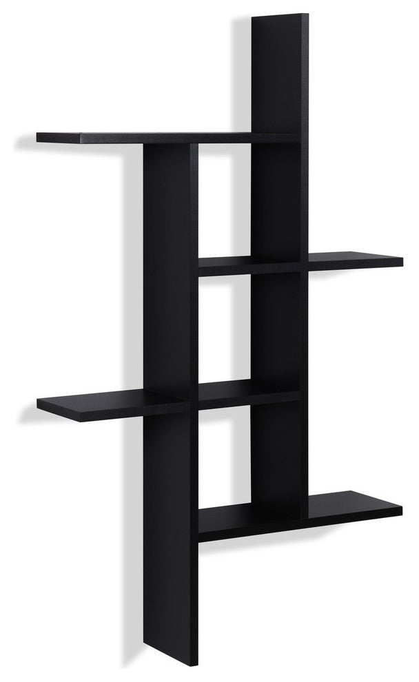 Danya B. Cantilever Cubby Wall Shelf "“ Horizontal or Vertical, Black