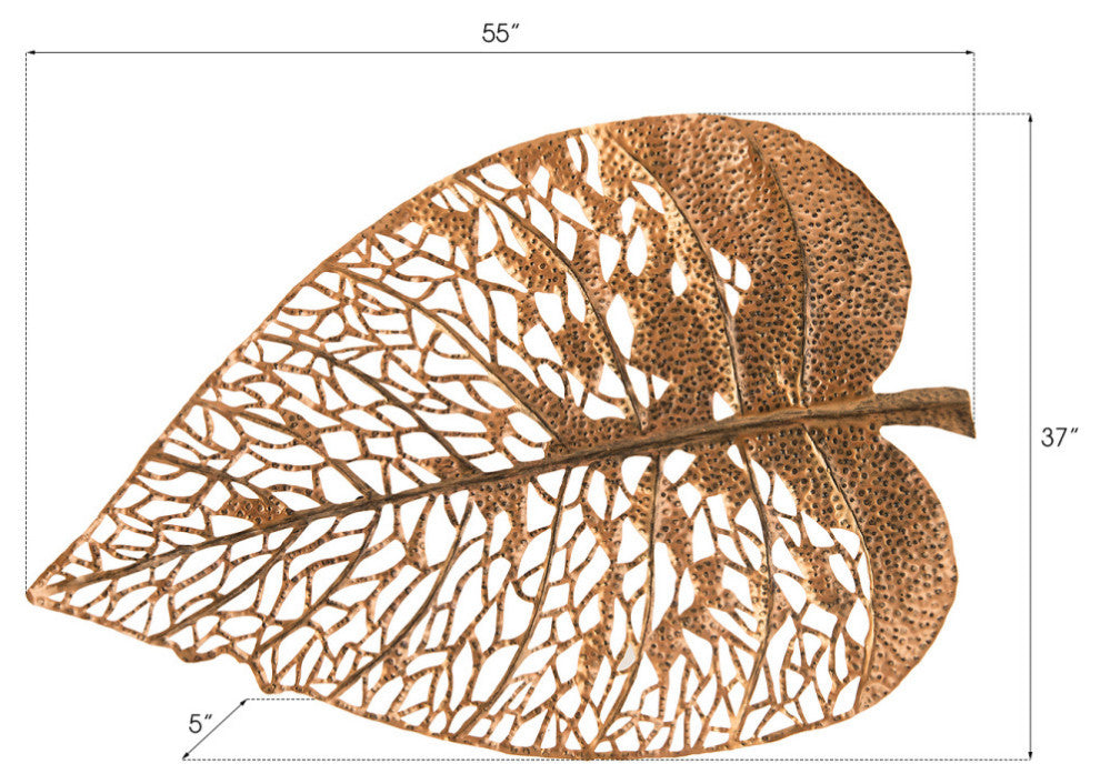 Birch Leaf Wall Art, Copper, Medium