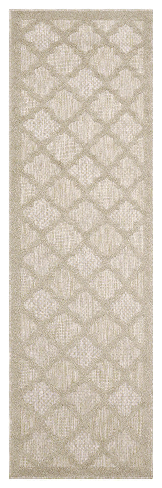 Nourison Nourison Easy Care 2'2" x 14 Cream Modern Rug