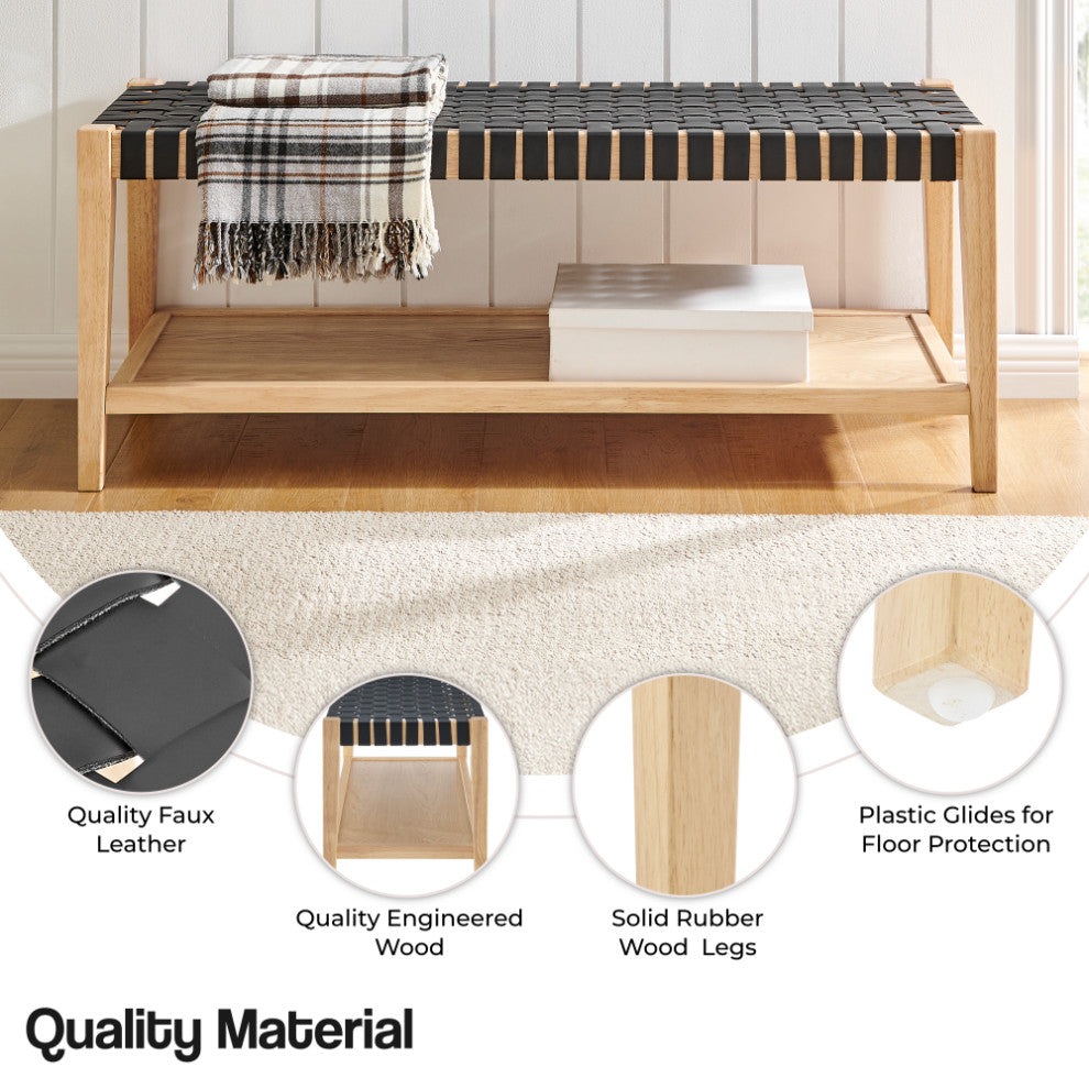 Marco PU Bench, Black