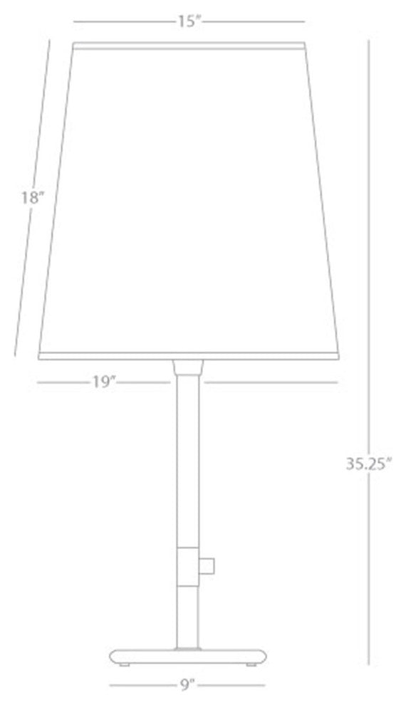 Robert Abbey 2800 One Light Table Lamp Rico Espinet Buster Aged Brass