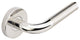 Vienna Lever Half Passage, RH, Split Finish Polished/Satin Stainless Steel