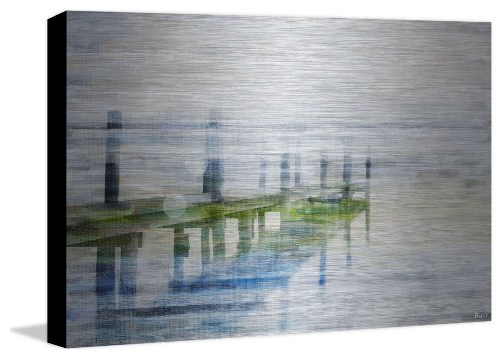 "Dock Mist" UV Ink Print on Brushed  Aluminum, 45"x30"