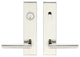 Stockholm Lever, Tubular Entry, Single Cylinder, RH, Polished Stainless Steel