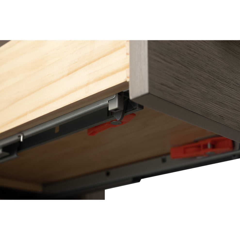 Vanity Art Bathroom Vanity With Sink, Driftwood Gray, 72", Double Sink, Matte Black