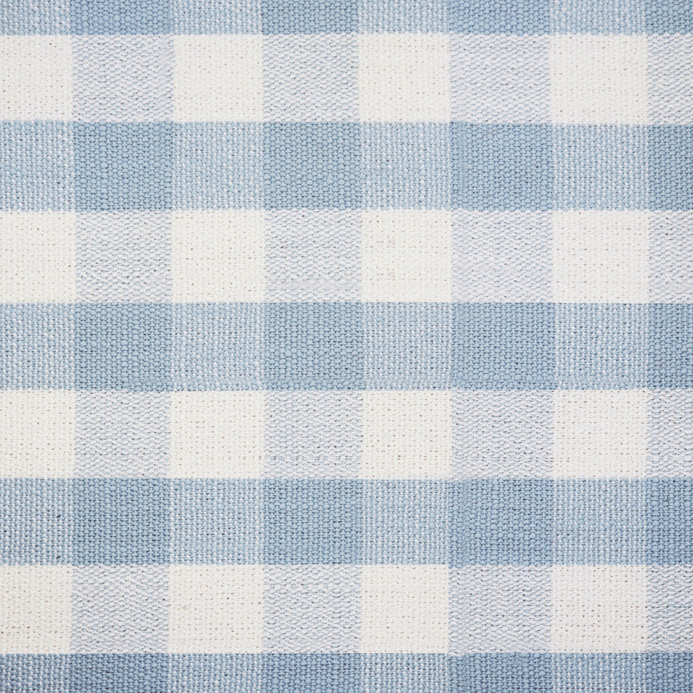 Crawford Gliding Ottoman, Blue Gingham