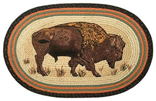 Earth Rugs OP-240 Buffalo Oval Patch 20" x 30"