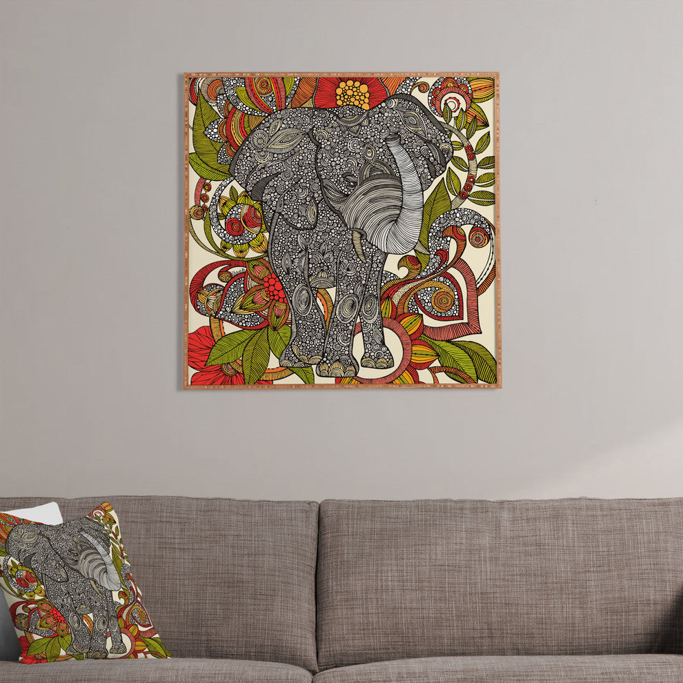 Deny Designs Valentina Ramos Bo The Elephant Framed Wall Art