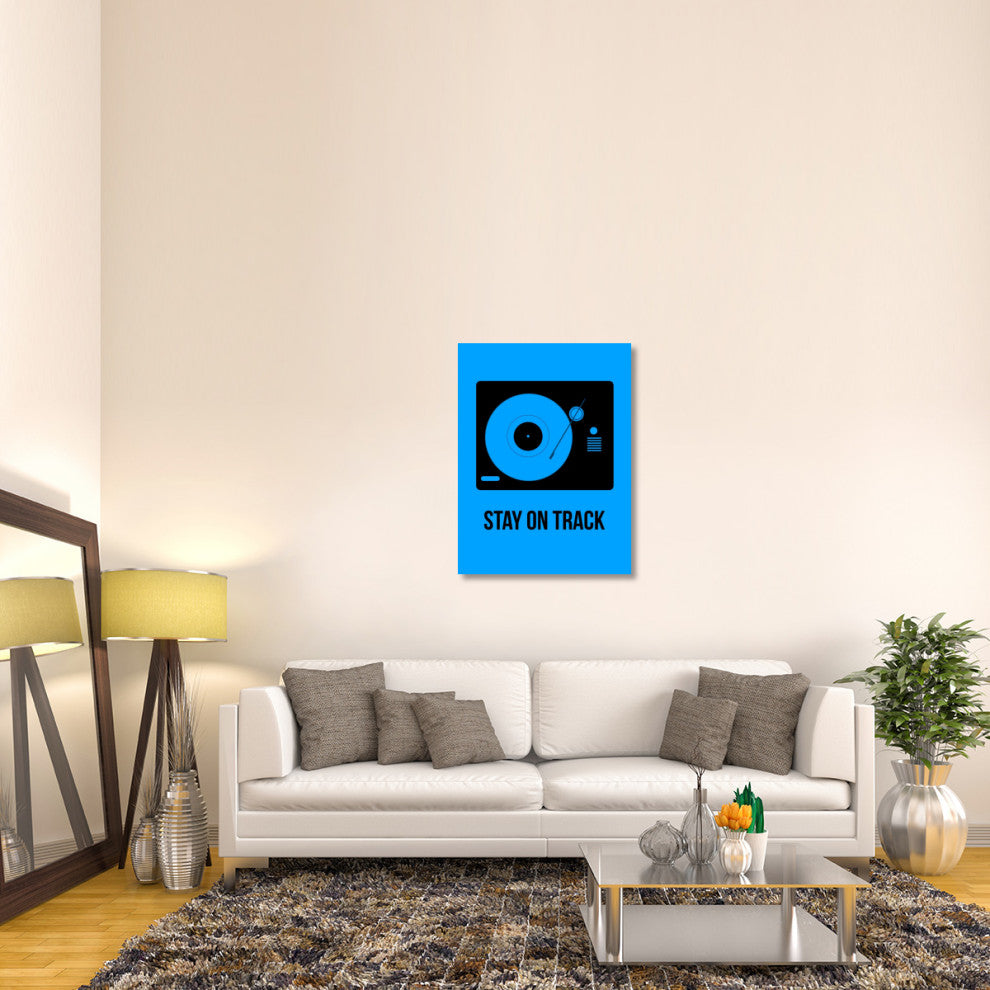 "Stay On Track Blue" Poster Fine Art Print