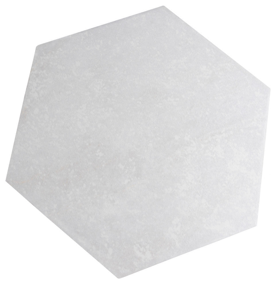 Mazzo Hex White Porcelain Floor and Wall Tile