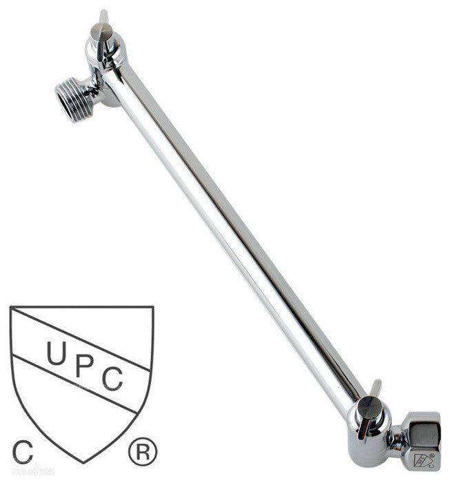Signature 9" Adjustable Height Shower Head Arm-Shower Arm Extension