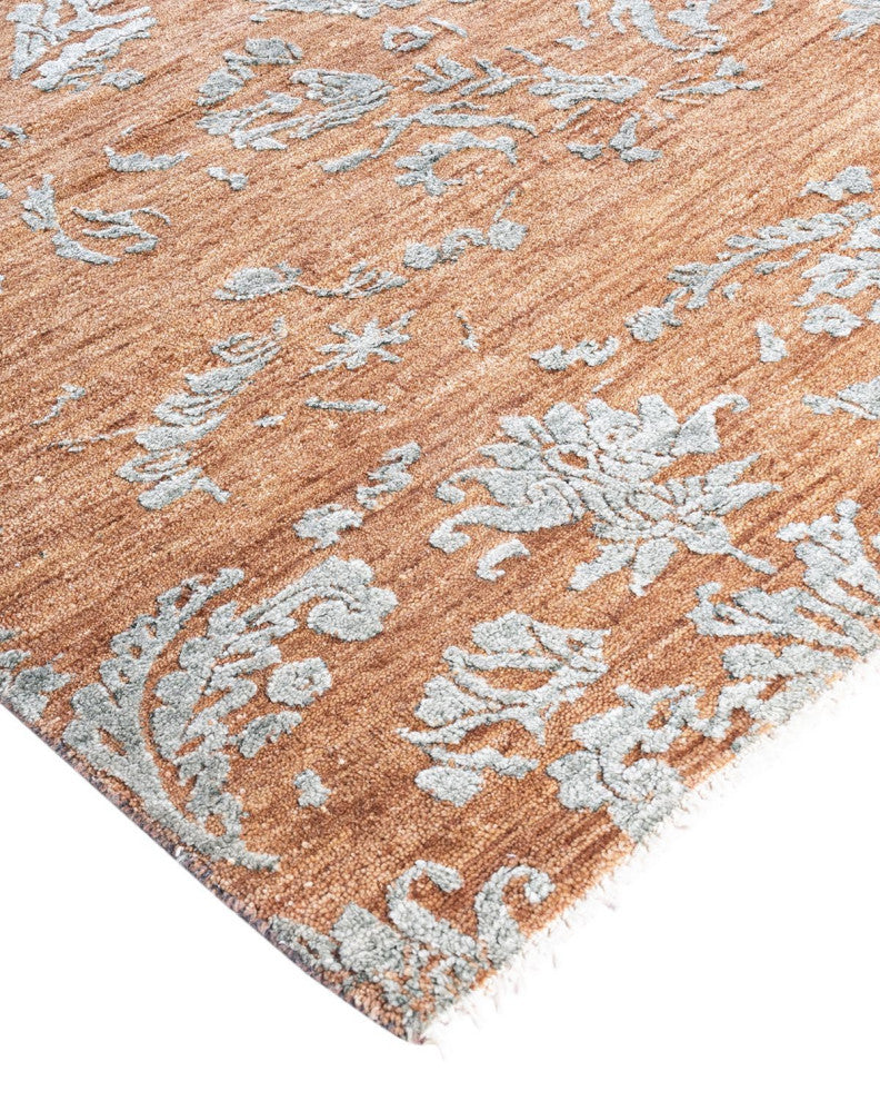 Ikat One-of-a-Kind Hand-Knotted Area Rug Brown, 8' 2" x 10' 0"