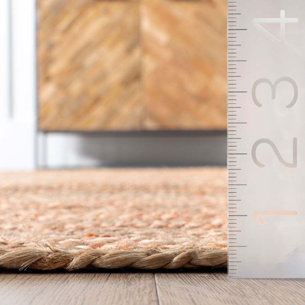 Nuloom Errika Moroccan Jute Rug, Natural 5' x 8'
