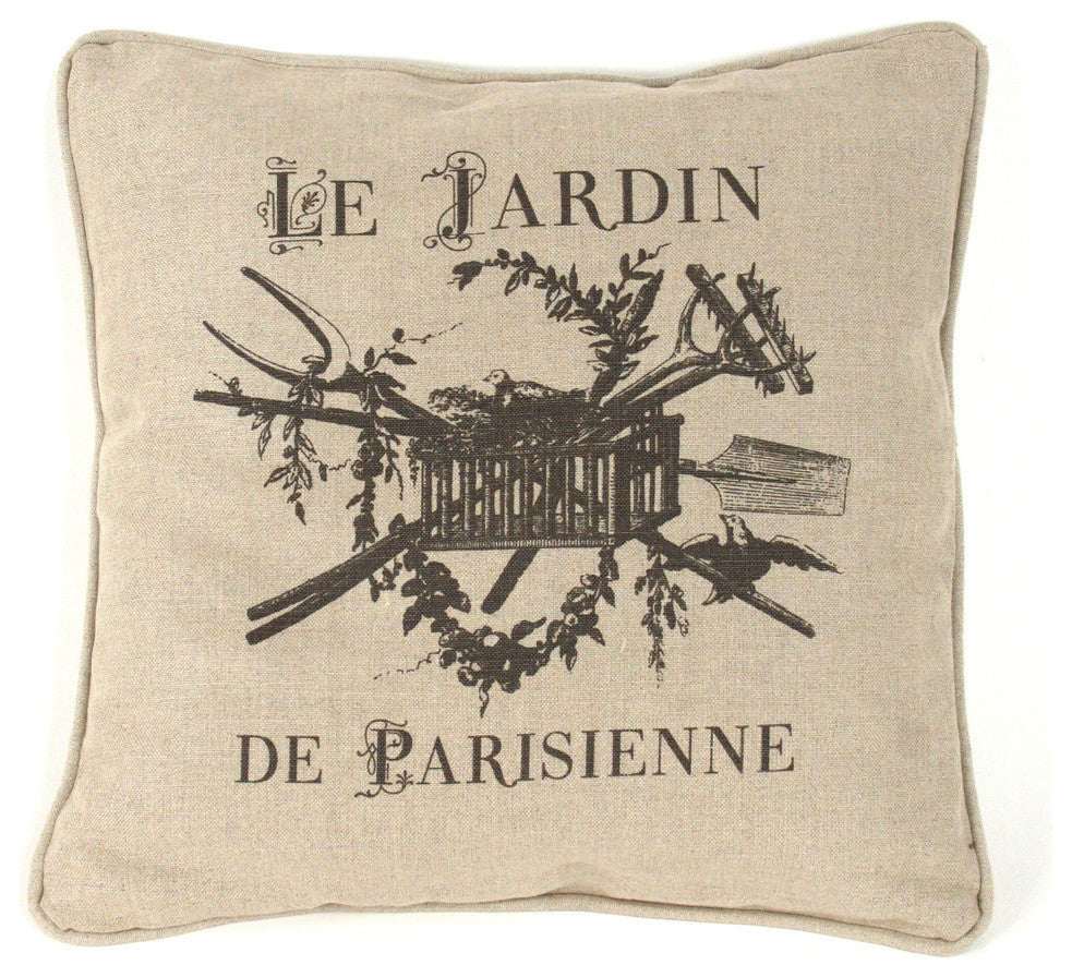 French Pillow, "Le Jardin de Parisienne"