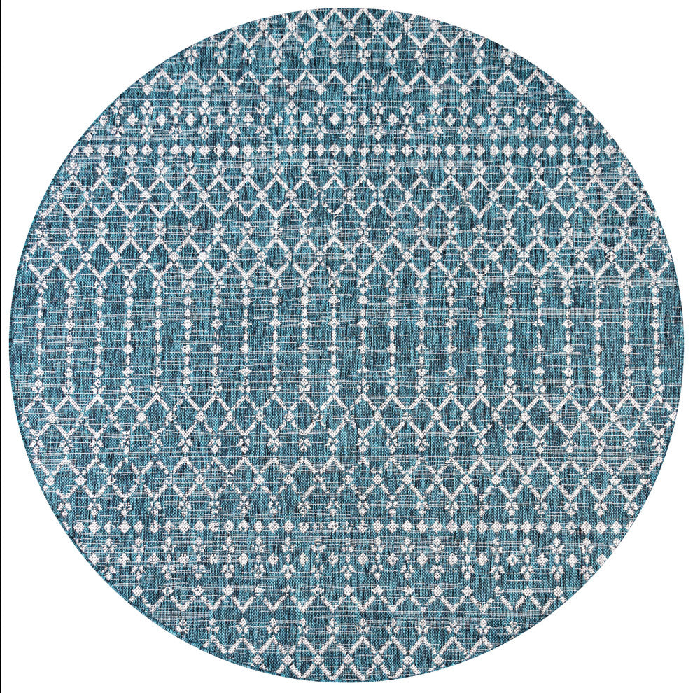 Ourika Moroccan Geometric Textured Weave Indoor/Outdoor Area Rug