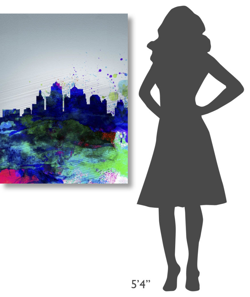 "Kansas City Watercolor Skyline" Fine Art Print