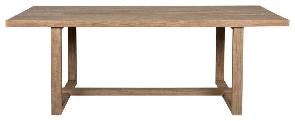 Vivid Outdoor Patio Dining Set, Olefin Cushions, Taupe, 7-Piece Set