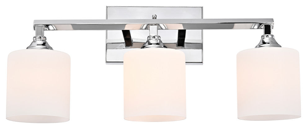 CHLOE Lighting Jane Contemporary 3-Light Bath Vanity Fixture, Chrome