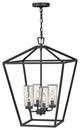 Hinkley Alford Place 24" Large Outdoor Open LED Chandelier, Museum Black