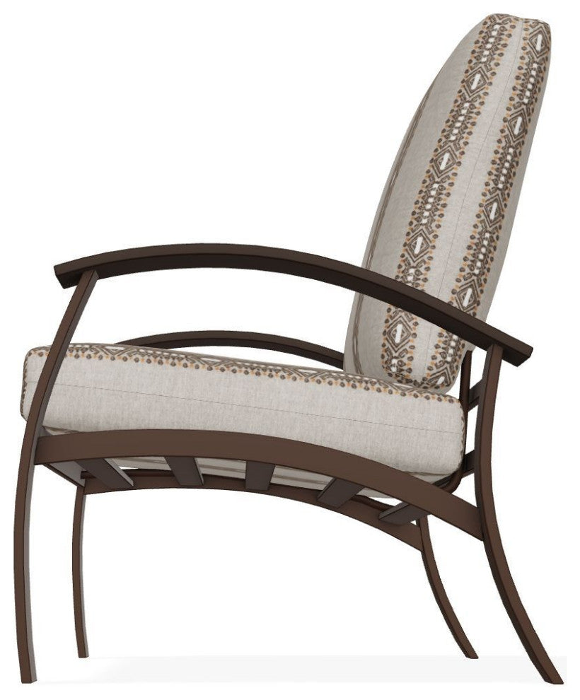 Belle Isle Cushion Deep Seating Outdoor Armchair, Guru Walnut/Kona