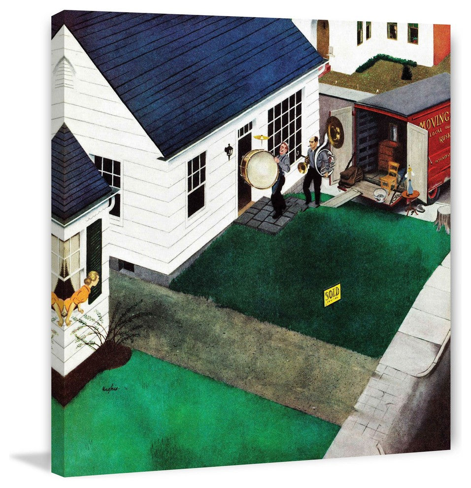 "The Tuba Next Door" Painting Print on Canvas by George Hughes