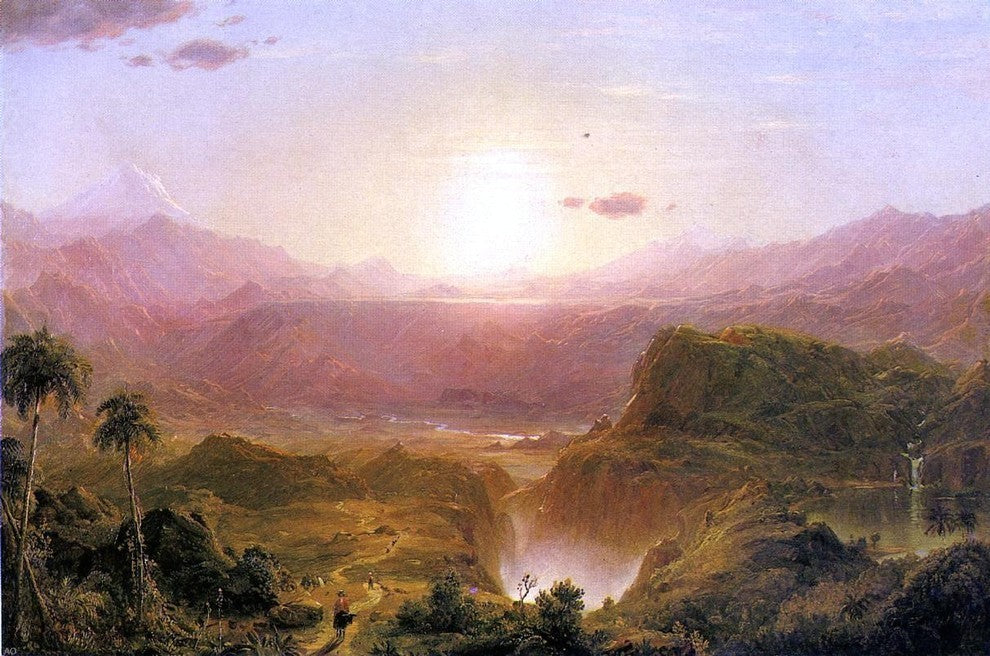 Frederic Edwin Church the Andes of Ecuador Premium Canvas Print