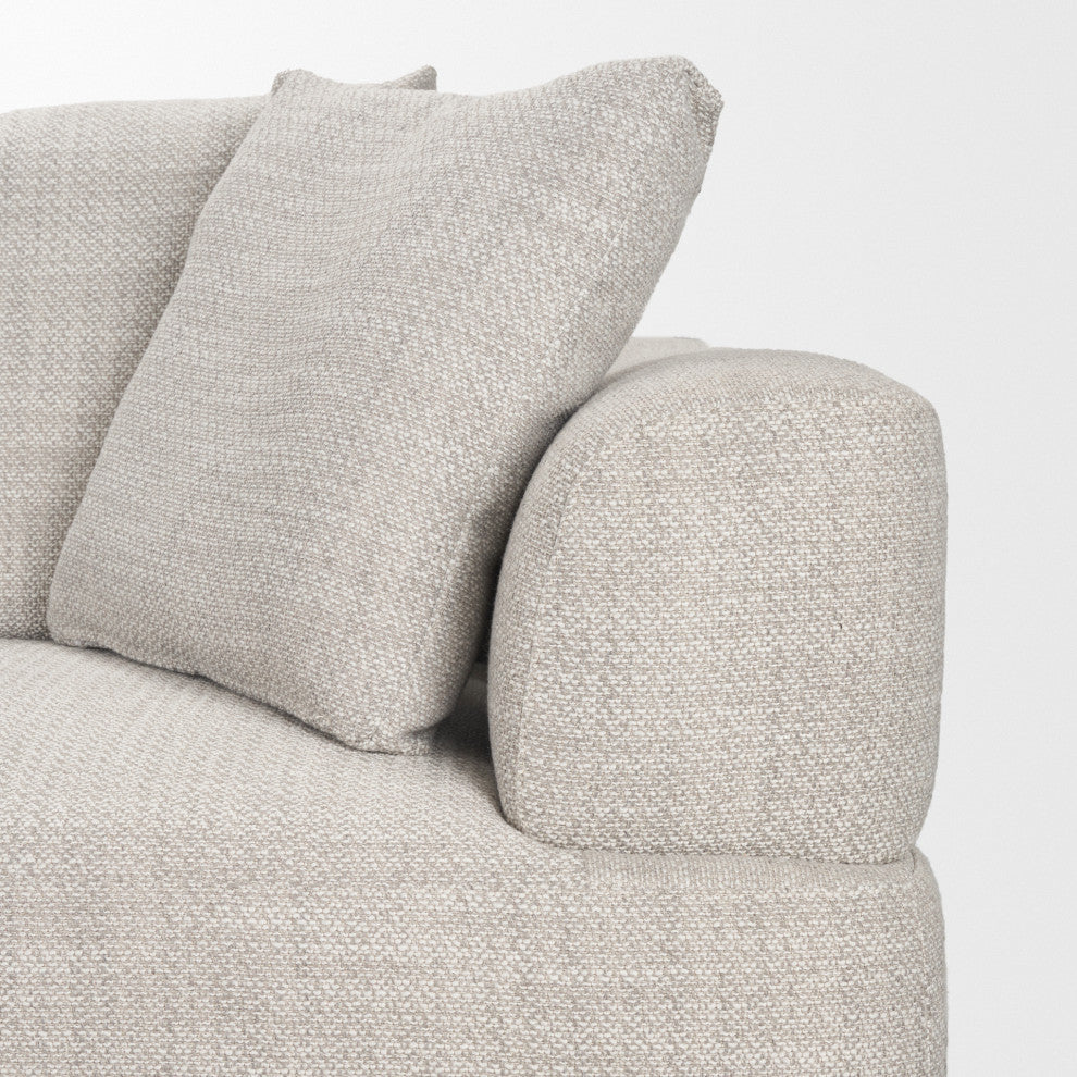 Warner Gray 3-Piece Sofa Set With Corner-Piece