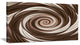 Chocolate and Milk Candy Spiral Design, Abstract Canvas Art Print, 40x20