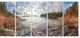 "Rocky Coast of Autumn Lake" Seashore Canvas Art, 5 Panels, 60"x28"