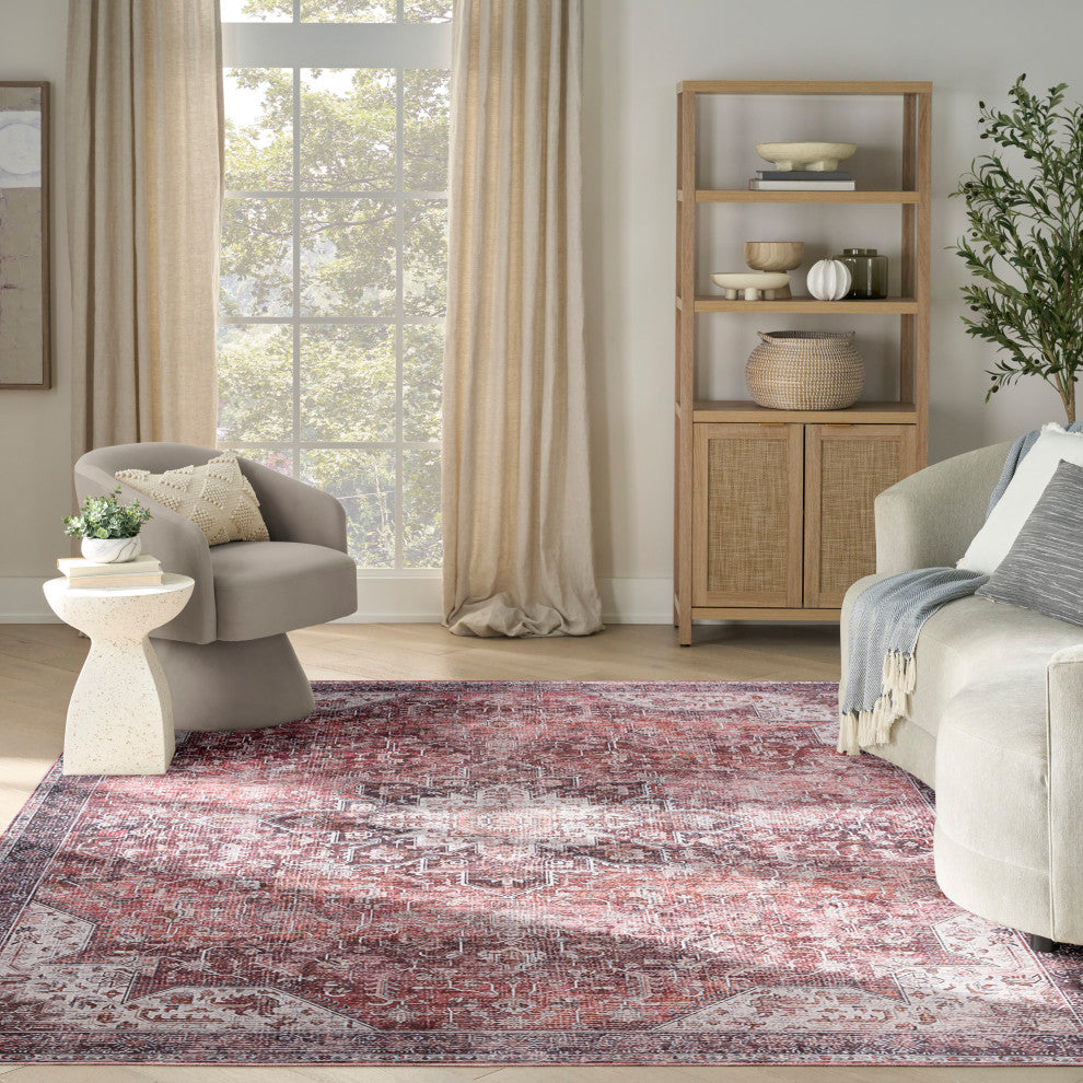 Nourison Nourison Washables 9'2" x 12' Red Vintage Indoor Rug