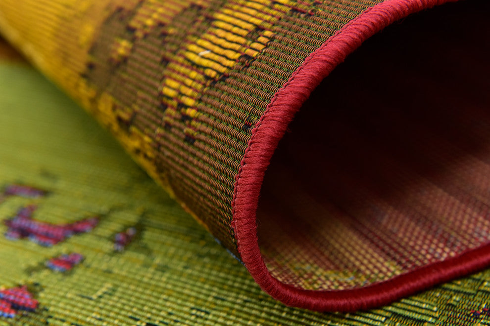Unique Loom Multicolored Traditional Outdoor 5' 3 x 8' 0 Area Rug