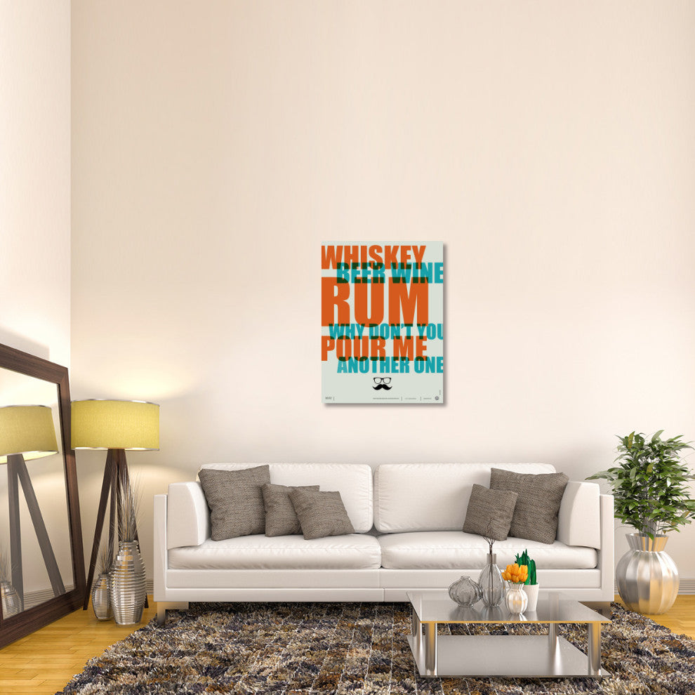 "Whiskey, Beer and Wine Poster" Fine Art Print