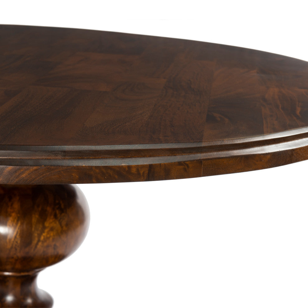 Magnolia Round Dining Table-60"-Dark Oak
