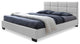 Vivaldi Leather Upholstered Queen Platform Bed in White