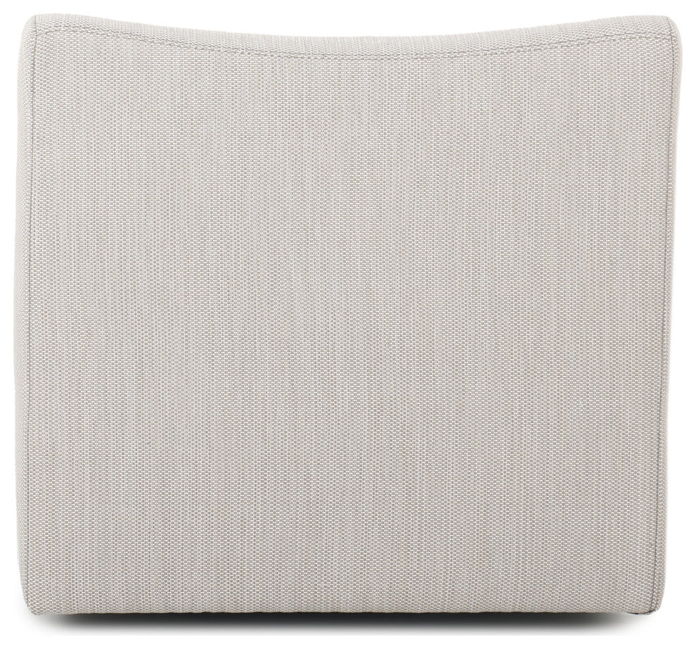 Kosas Home Atlas Outdoor Light Gray Fabric Swivel Accent Chair