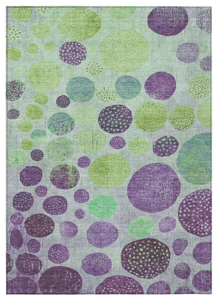 Machine Washable Indoor/Outdoor Chantille ACN1899 Purple 9' x 12' Rug